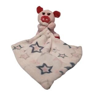 Little‎ Beginnings 7"t Pink Pig Lovey with Stars 12" Security Blanket Plush Toy